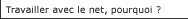 Travailler avec le net...